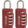 TSA-accepted 4-Dial Combo Lock (2pk)